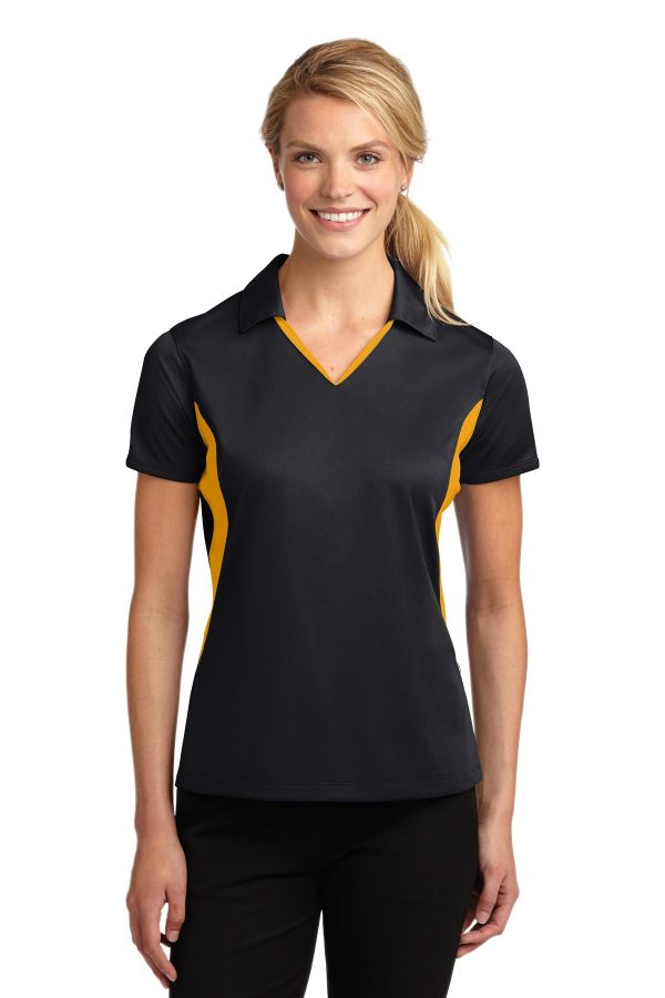 Sport-Tek Ladies Side Blocked Micropique Sport-Wick Polo. LST655 - Image 2