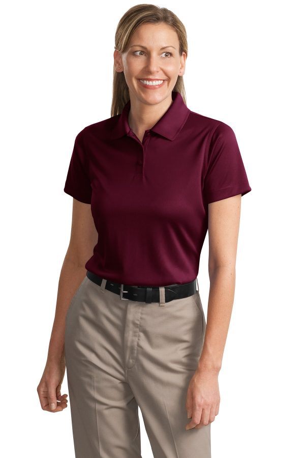 Sport-Tek Ladies Dri-Mesh V-Neck Polo.  L469 - Image 6