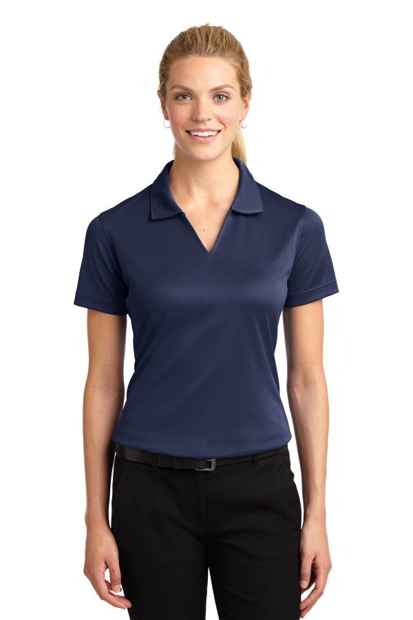 Sport-Tek Ladies Dri-Mesh V-Neck Polo.  L469 - Image 9