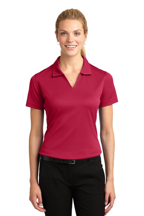 Sport-Tek Ladies Dri-Mesh V-Neck Polo.  L469 - Image 10