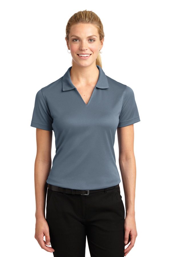 Sport-Tek Ladies Dri-Mesh V-Neck Polo.  L469 - Image 5